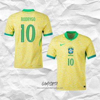 Primera Camiseta Brasil Jugador Rodrygo 2024