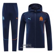 Chandal con Capucha del Olympique Marsella 2024-2025 Azul