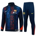 Chandal de Chaqueta del Barcelona 2024-2025 Rojo y Azul