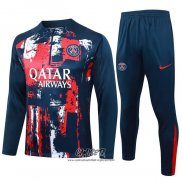 Chandal de Sudadera del Paris Saint-Germain 2024-2025 Nino Azul