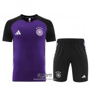 Chandal del Alemania 2024-2025 Manga Corta Purpura - Pantalon Corto