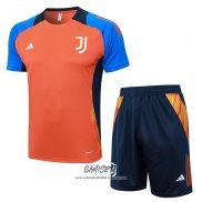 Chandal del Juventus 2024-2025 Manga Corta Naranja - Pantalon Corto