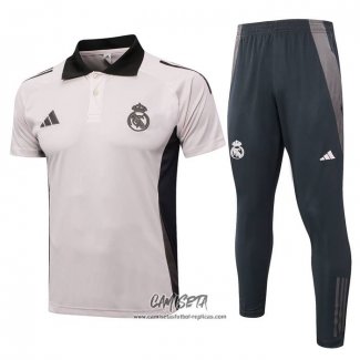 Conjunto Polo del Real Madrid 2024-2025 Rosa Claro