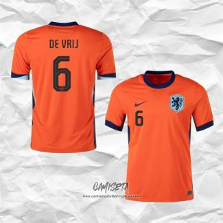 Primera Camiseta Paises Bajos Jugador De Vrij 2024