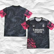 Camiseta Real Madrid Dragon 2024-2025 Negro Rojo Tailandia