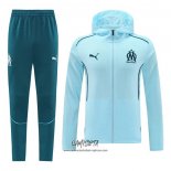 Chandal con Capucha del Olympique Marsella 2024-2025 Azul