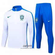 Chandal de Sudadera del Brasil 2024-2025 Blanco